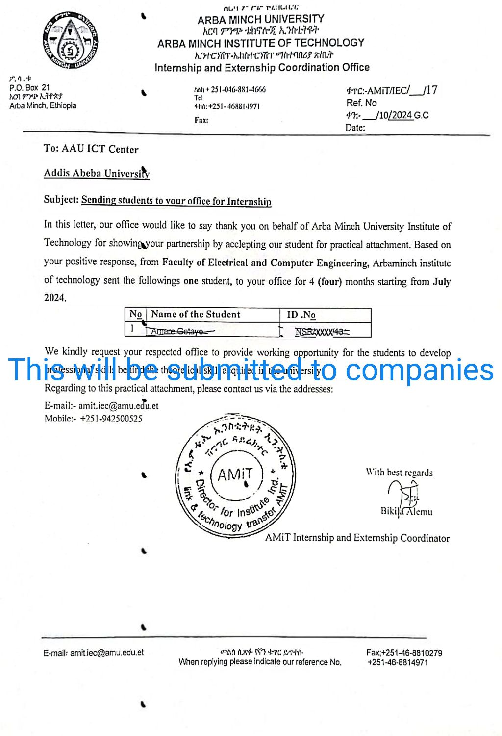 Thank You Letter Sample